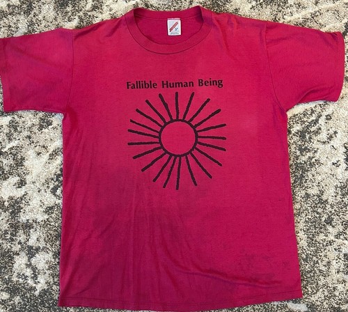 Vintage Fallible Human Being Sun Logo Shirt Jerezees Large Single ...