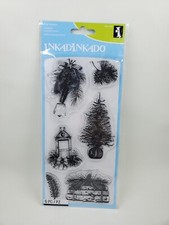 Inkadinkado Farmhouse Christmas Clear 6pc Stamp Set New