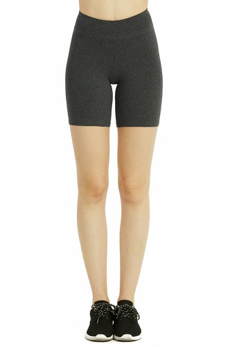 Women Stretch Cotton Spandex High Waist Yoga Fitness Gym Biker Shorts Leggings - Picture 7 of 57