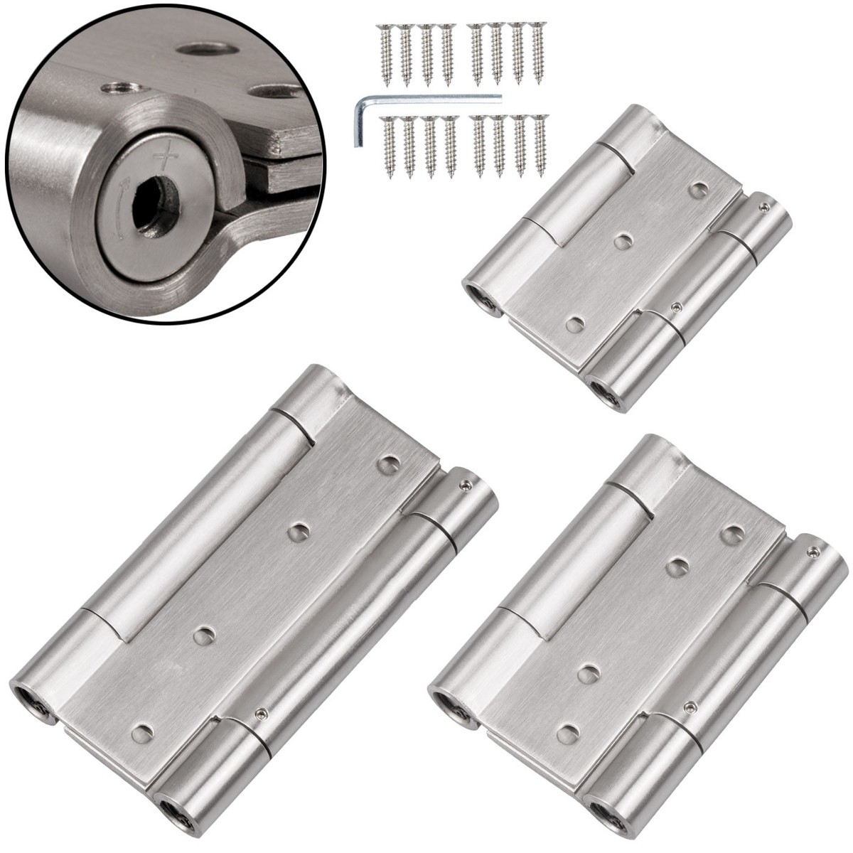 Aqbau Pendeltürscharnier 100mm - Schwingtürband In Gold