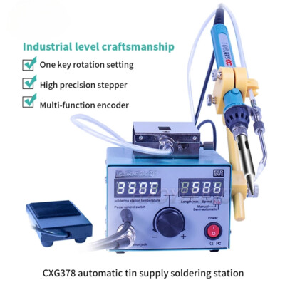 378 Semi-automatic Tin Out Soldering Station Foot Feeder Soldering Machine
