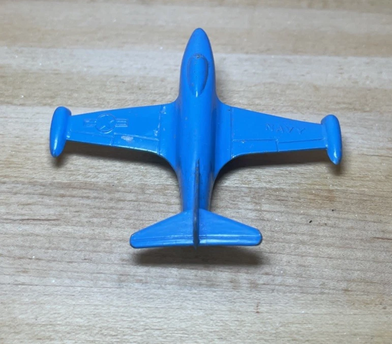 Avión de juguete Tootsie vintage P9F-3 Navy Panther metal hecho en EE. UU. azul Foto 4 de 4