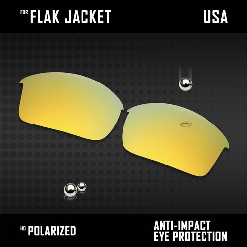 Anti Scratch Polarized Replacement Lenses for-Oakley Flak Jacket 63mm Options - Picture 9 of 32