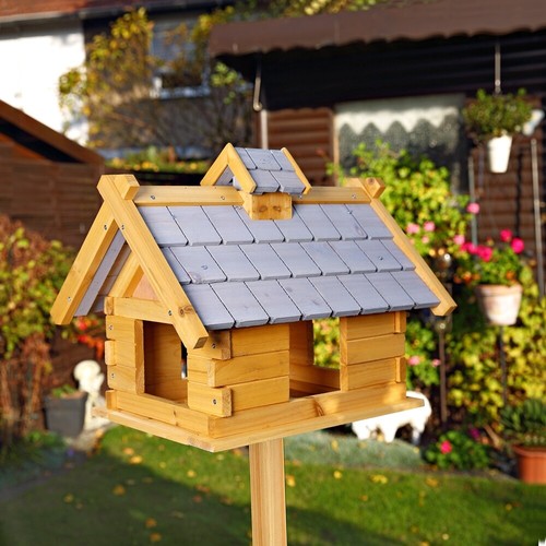 Vogelhaus Holz Vogelfutterhaus Vogelvilla Vogelhäuschen Futterstation ️ - Bild 3 von 8