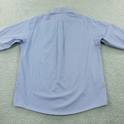 Roundtree & Yorke Shirt Mens 17 Blue Full Fit Gold Label Business Office - Picture 6 of 14