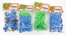 Indians In Action 4 Bagged Sets Playset Mexico Marx Plastic Reissue VTG