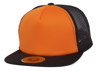 Top Headwear Adjustable Trucker Caps - Black/Orange