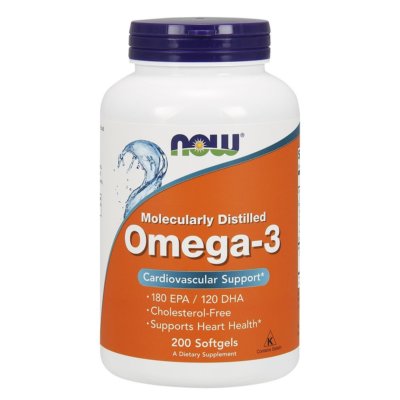 NOW FOODS, OMEGA-3 MOLECULARLY EPA/DHA 200 Fisch Weichkapseln SUPER PREIS