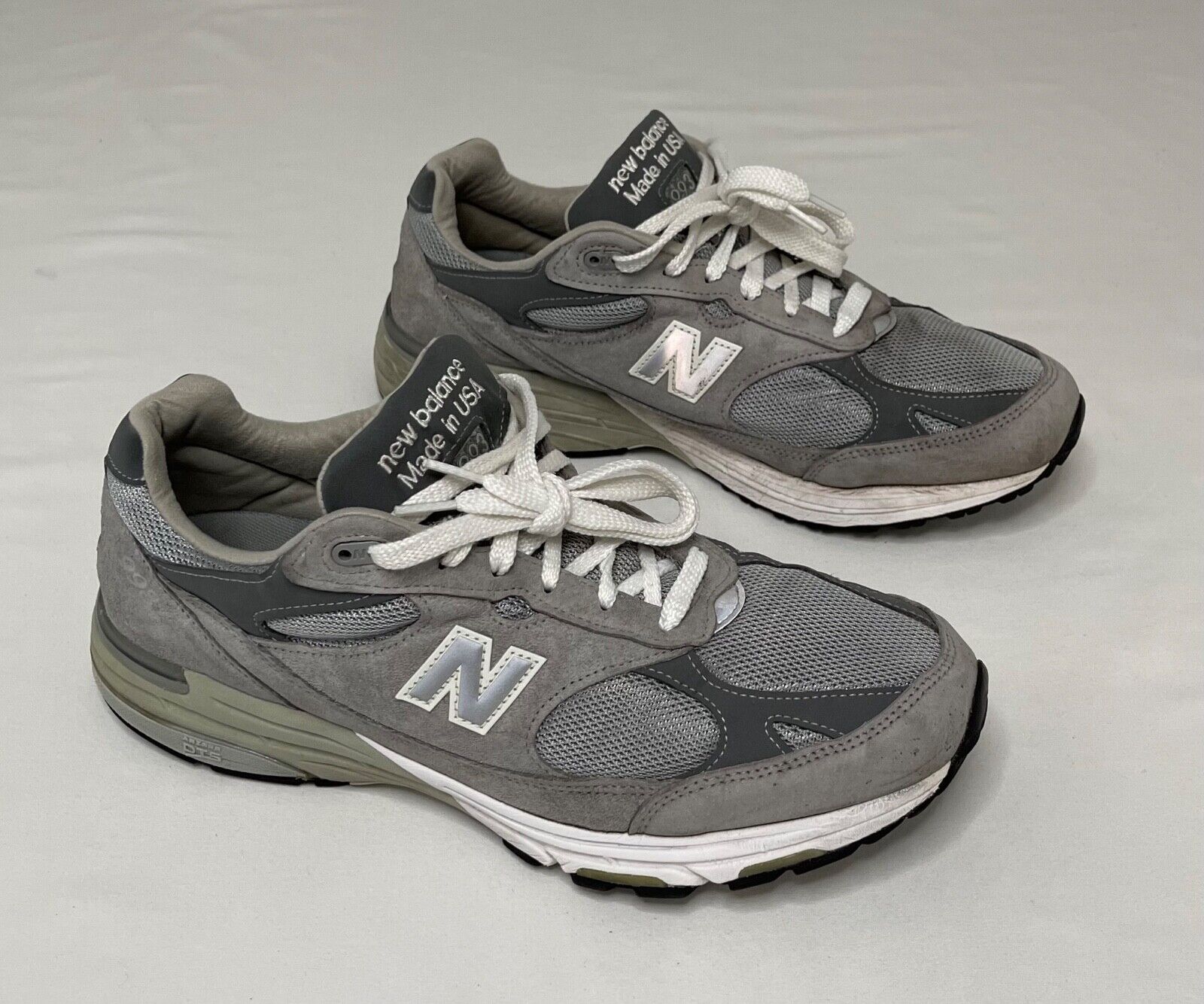 New Balance 993 Made in USA Grey Athletic Running Shoes 12.5 4E Wide MR993GL