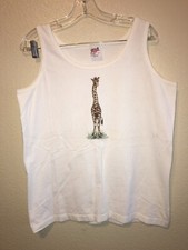 Vintage Anvil Giraffe Slevless T-shirt Large Made In USA