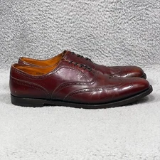 Johnston Murphy Mens Size 14 Vtg Wingtip Oxford Dress Shoes Burgundy Leather