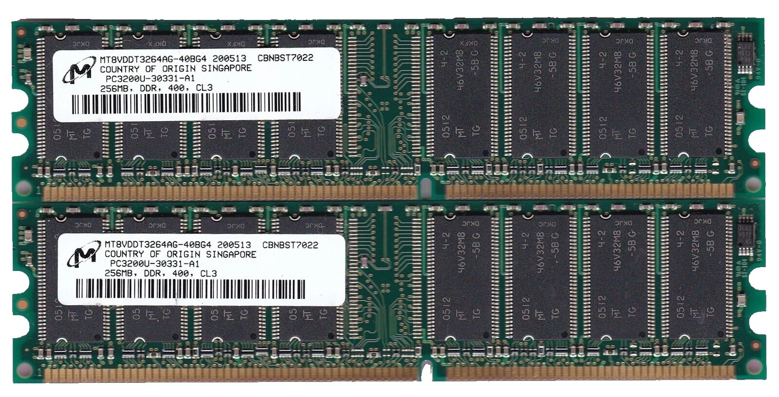 Micron DDR1 SDRAM Computer Memory (RAM) 1 Modules