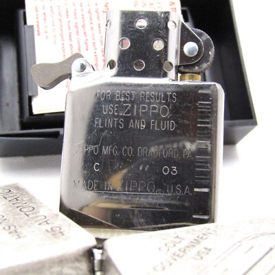 Colt Government 45 Automatic Bullet Zippo Oil Lighter 2003 Mint 
