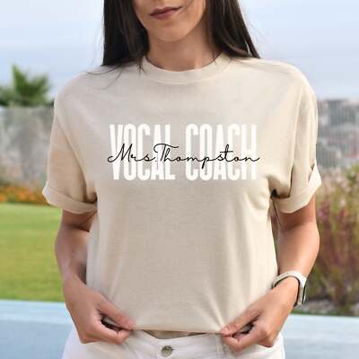 Personalized Vocal coach T-shirt gift Custom name School Vocal coach Music teach