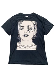 Crystal Castles Madonna Portrait Black Unisex T-shirt Size S-5XL