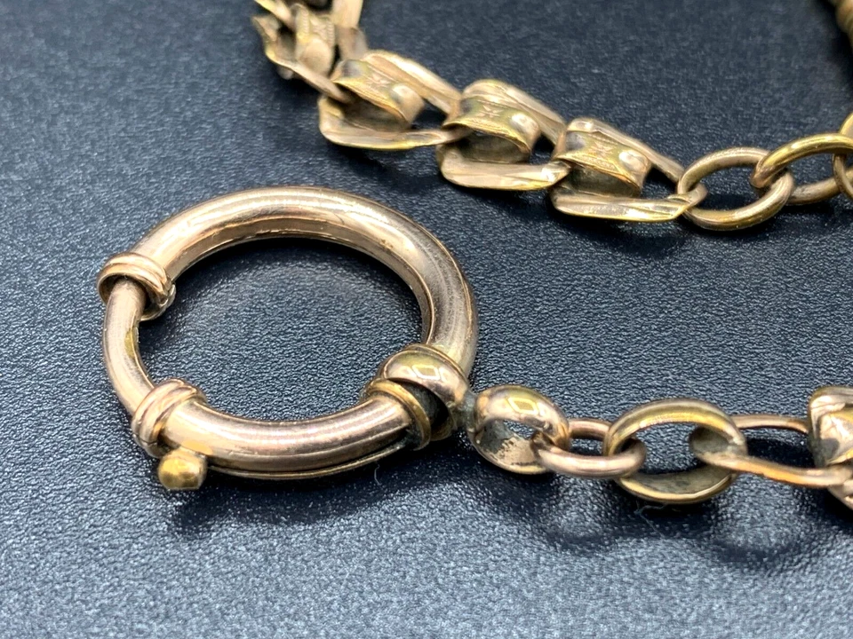 Викторианский немецкий союз градуированный золото заполненное карманные часы цепочка отличном c1910 - Изображение 3 из 4