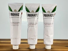 3PC Proraso white Shaving Cream Oatmeal Tube 5.2oz.