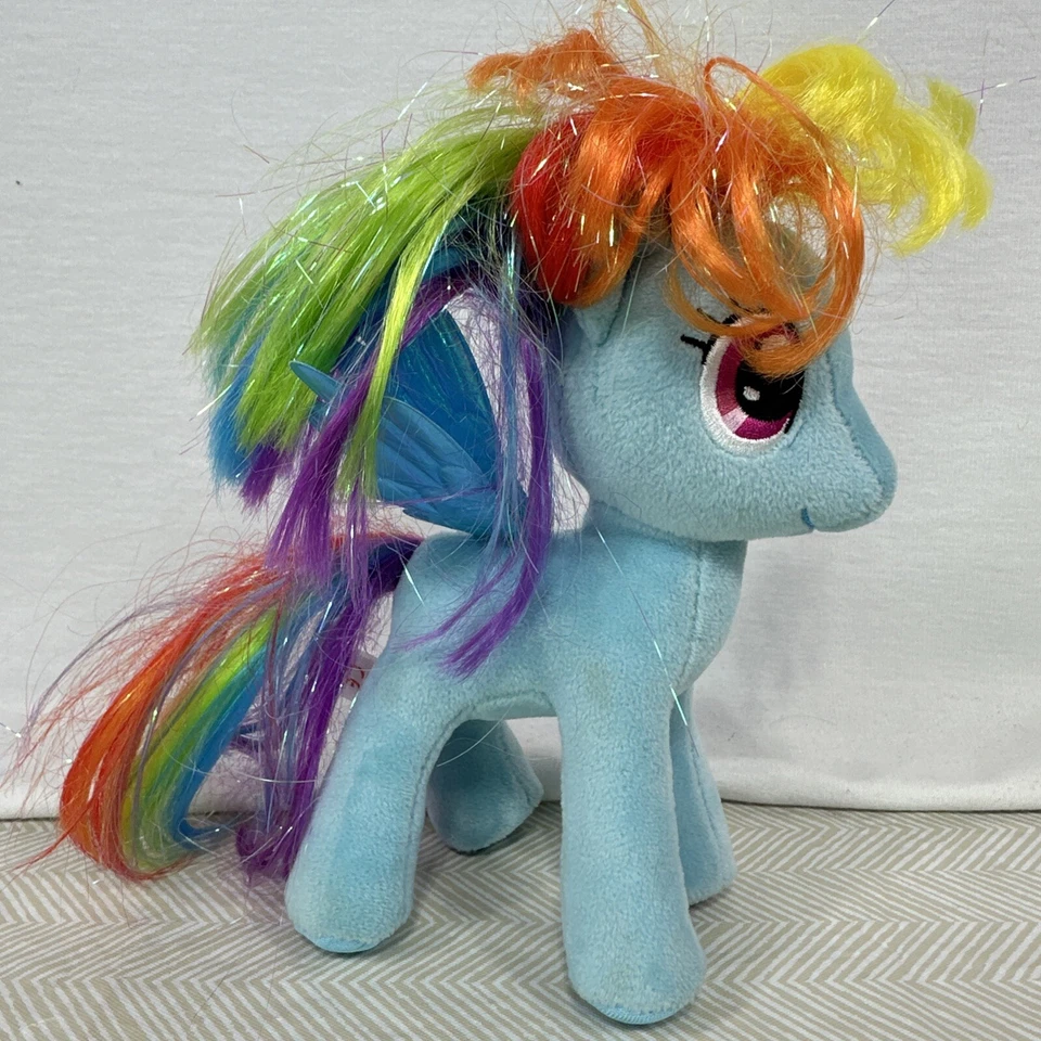Peluche Ty My Little Pony Sparkle Rainbow Dash 7" 2016 azul con ojos morados Hasbro Foto 2 de 4