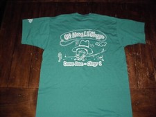 CLOGGING TAP T-SHIRT FRUIT OF THE LOOM TEAL COLOR LARGE NEW