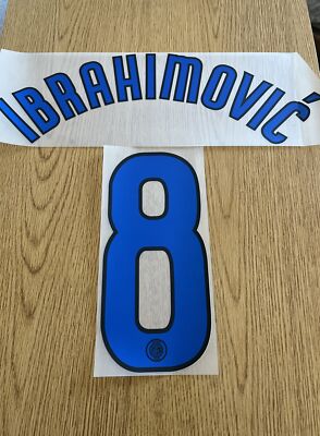 Ibrahimovic # 8 Inter Milan 2006/07 Away Name & Number Authentic