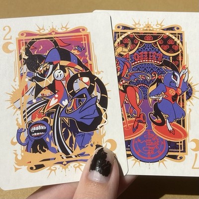 Helluva Boss Fizzarolli Gold Foil Playing Cards Shark Robot Exclusive