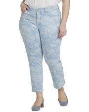 Nydj Plus Marilyn Marian Annabella Print Ankle Crop Jean Women's