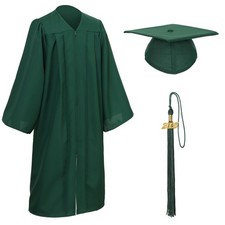 Unisex Matte Graduation Cap And Gown Tassel Package High School Bachelor