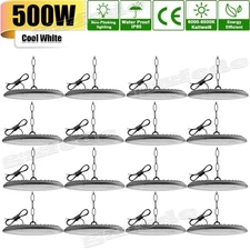 16 Pack LED High Bay Light 500W 50000LM UFO Shop Lights GYM Warehouse Lighting