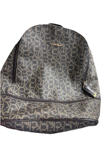 Calvin Klein Women's Enya Signature Backpack Brown