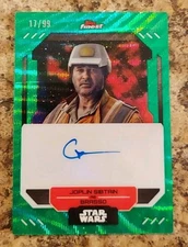 2023 Topps Finest Star Wars Joplin Sibtain As Brasso Autograph Green Wave #17/99