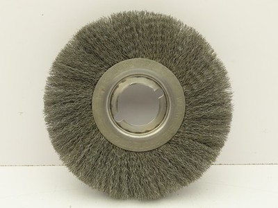 Gornell MSFS Face Crimp Wire Brush Wheel 9'' OD 2'' ID Bore Fine 0.005'' 3600 RPM