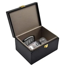  Faraday Box Key Fob Protector, RFID Signal Blocking Box, Capacity(5-8Keys)