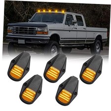 5PCS Amber LED Cab Roof Marker A3, for F150 84-96 /F250 F350 84-97 ,Smoked