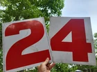 3 Vintage Metal Gas Station Price Red Numbers Sign Oil Can Service Pricer Fuel ⛽