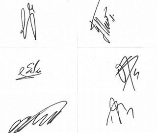 23 BOURNEMOUTH SIGNED WHITE CARDS 2025/26 SQUAD Rayan/Kroupi/Toth/Doak