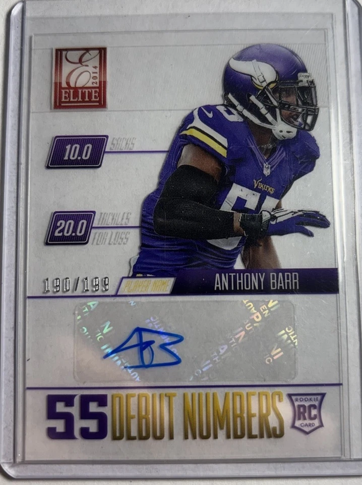 2014 Panini Elite - Rookie Debut Anthony Barr #AB Signatures /199 (AU, RC) - Image 2 of 4