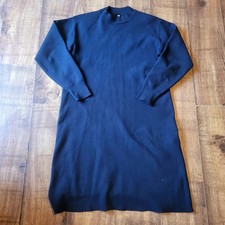Uni Qlo sophisticated knitted dress navy blue, ladies small, oversized,fit Large