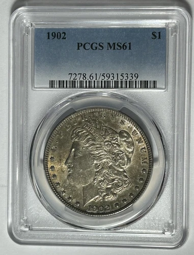 1902  MORGAN DOLLAR PCGS MS 61