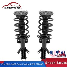 Pair Complete Front Shocks Struts w/ Coil Springs For 2013-2020 Ford Fusion FWD
