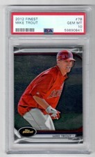 2012 Topps Finest Mike Trout Card #78 PSA 10 Gem Mint Los Angeles Angels