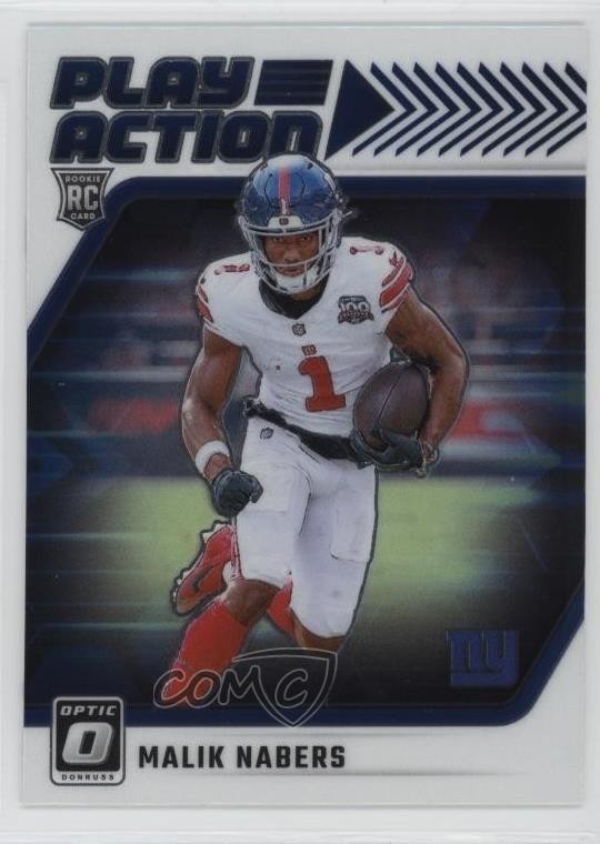 2024 Panini Donruss Optic Play Action Malik Nabers #8 Rookie RC 1d0x