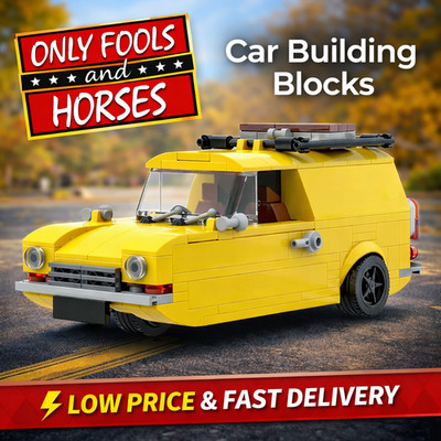 MOC Only Fools and Horses gelb Reisefahrzeug Auto Modellbaustein Bausatz