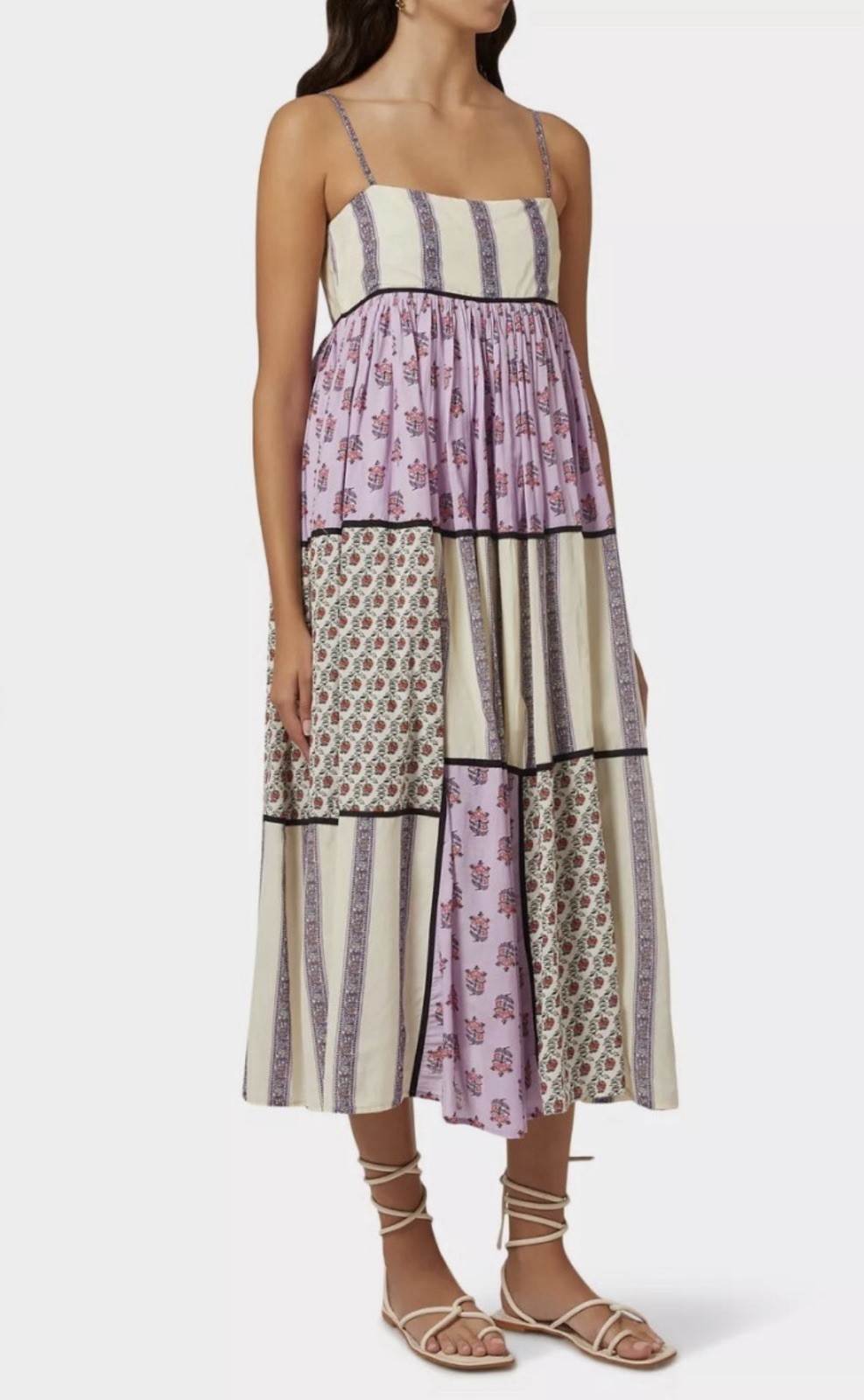 Rhode Resort Saachi Dress Sz Small Violet Floral Sleeveless NWT Summer Boho Chic