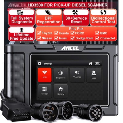ANCEL HD3500 Pickup Truck OBD2 Scanner Diesel Diagnostic Tool with OIL DPF Regen