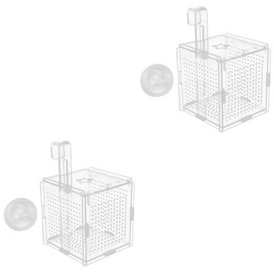  2 Sets Saugknöpfe Mit Hacken Fisch-isolationsbox Aquariumzubehör
