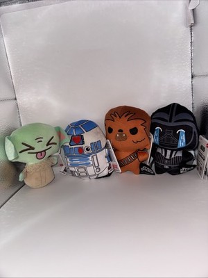 Star Wars Series 3 Moodiverse Set Of 4 Mini Plush Vader, Chewy, Grogu, R2-D2 New