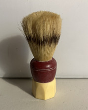 Vintage Made Rite USA Sterilized Bristle Barber Shaving Brush Red 9277
