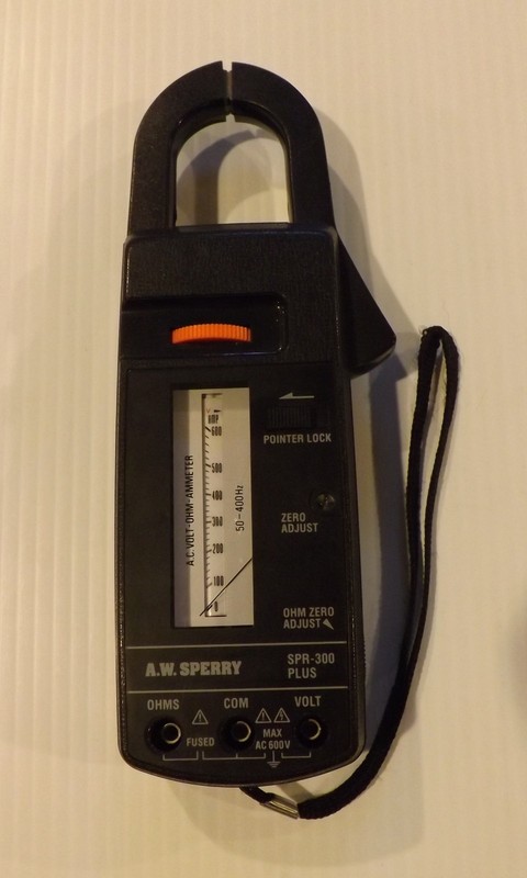 A.W. Sperry analog snap on amp meter   model # SPR-300 plus   w/case   *used*