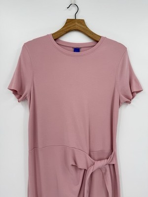 Kit and Ace Tie Brushed Dress Jersey Short Sleeve in Pink Size M