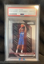 2018-19 Panini Prizm Shai Gilgeous-Alexander PSA 10 Thunder Rookie Card. rookie card picture